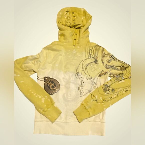 Key Closet | RARE Women’s / Juniors ombre’ Swarovski crystals hoodie NWT XS - Picture 11 of 12